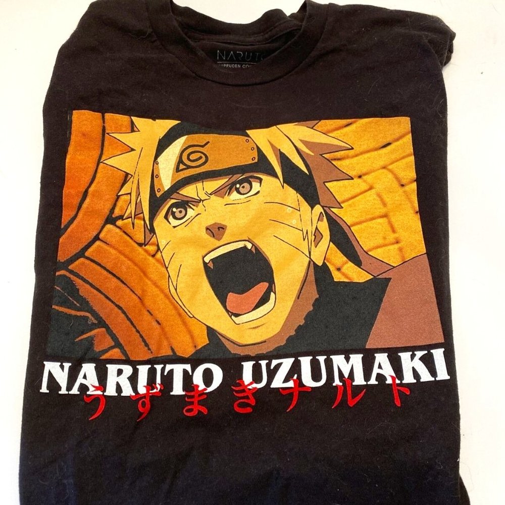 NARUTO SHIPPUDEN COLLECTION NARUTO UZUMAKI GRAPHIC T-SHIRT VIZ MEDIA 2007 MEDIUM